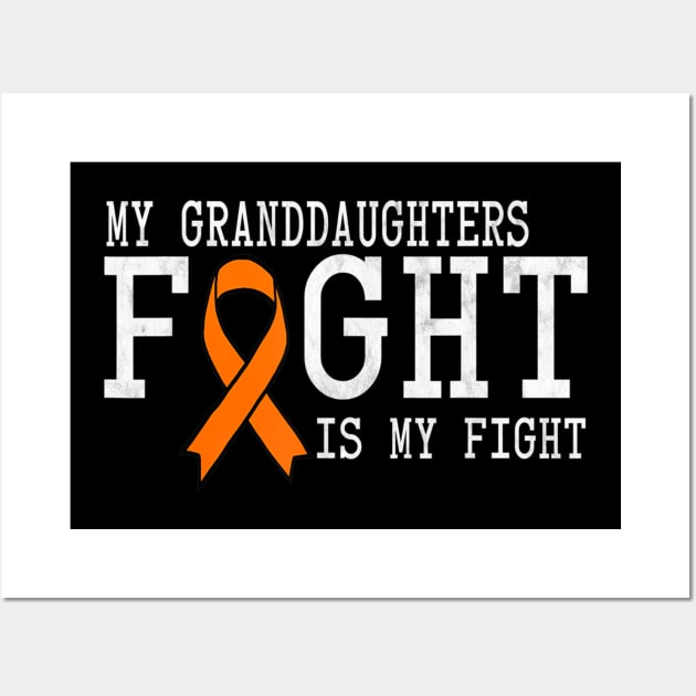 Leukemia Cancer Awareness Shirt Gift Granddaughter Wall Art by mazurprop